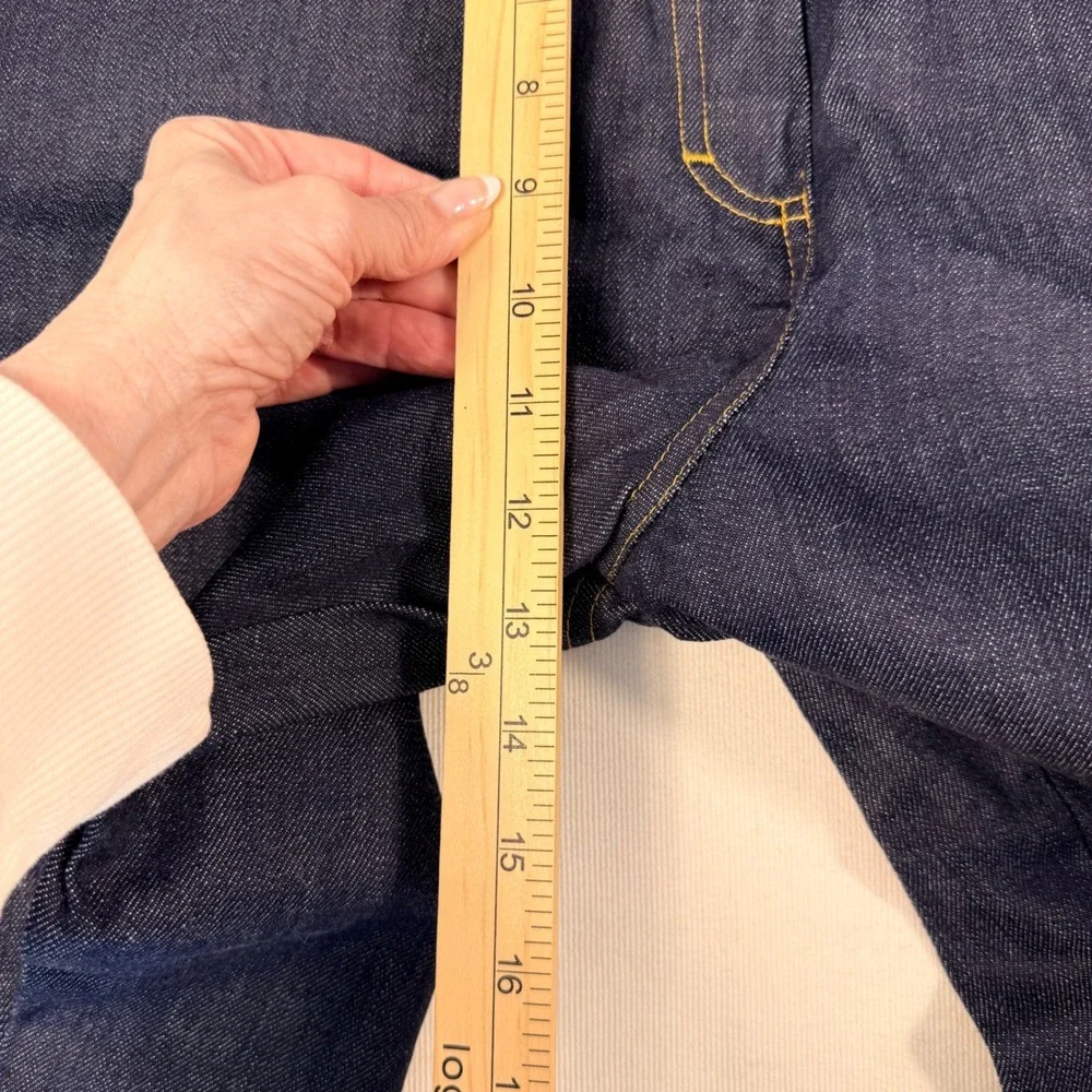 Stallion Straight Leg Jeans L Blue Indigo High Rise Made in USA Cotton Denim